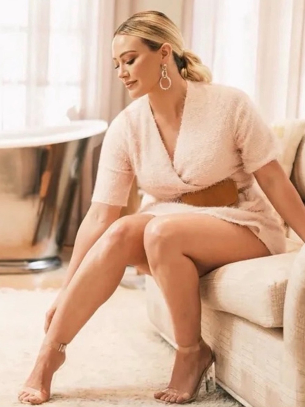 NWT Smash + Tess X Hilary Duff The Tinsel Shorty in Pink Fizz